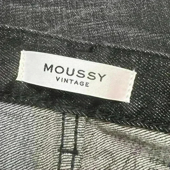 Moussy Vintage Black Distressed Diana Skinny Denim Jeans Frayed Size 24 - Picture 7 of 10